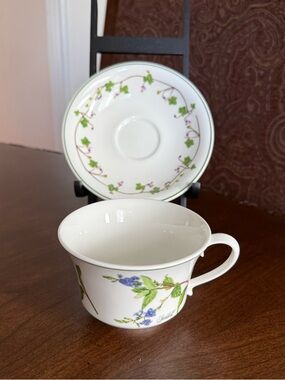 Vintage Portmeirion China Welsh Wild Flowers Teacup and Saucer Set
